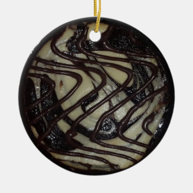 Hap-pie Weihnachten Funny Food Pun Keramik Ornament (Vorne)