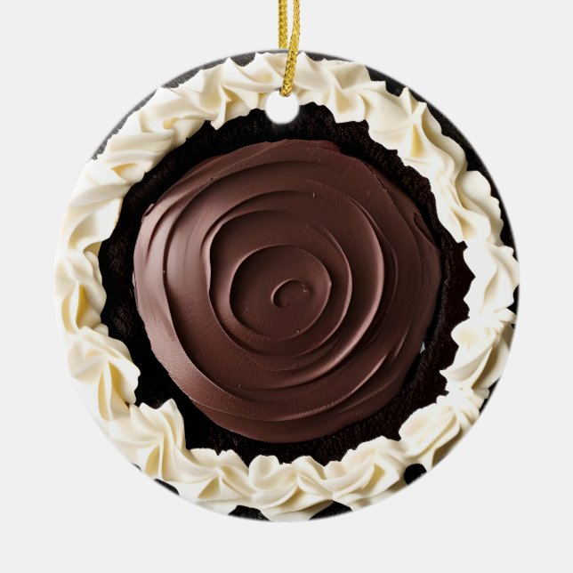 Hap-pie Weihnachten Sweetie Pie | Funny Food Puff Keramik Ornament (Vorne)