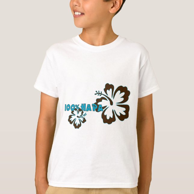 Hapa 100% (mit Hibiskus) T-Shirt (Vorderseite)