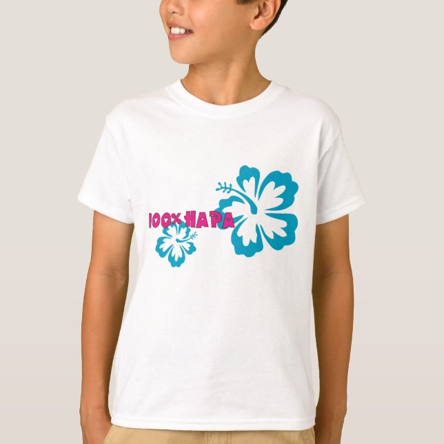 Hapa 100% (mit Hibiskus) T-Shirt (Vorderseite)