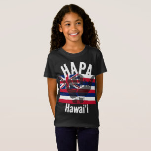 HAPA HAWAII HI Flag TRIBAL SHAKA BG Was T-Shirt