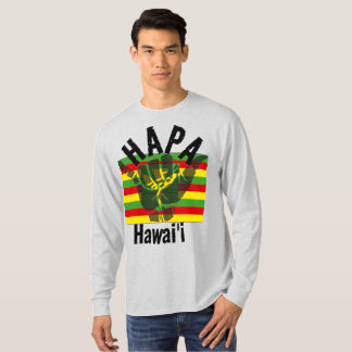 HAPA HAWAII Kānaka Maoli Flag TRIBAL SHAKA BG T-Shirt