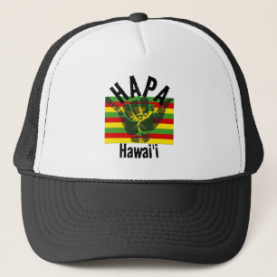 HAPA HAWAII Kānaka Maoli Flag TRIBAL SHAKA BG Truckerkappe
