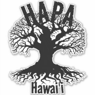 HAPA HAWAII ROOTS Blk Aufkleber