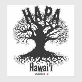 HAPA HAWAII ROOTS Blk Aufkleber