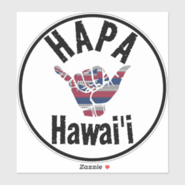 HAPA HAWAII TRIBAL HI Flag SHAKA Aufkleber