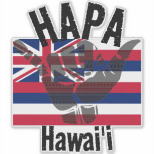 HAPA HAWAII TRIBAL HI Flag SHAKA Aufkleber