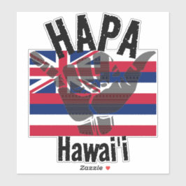 HAPA HAWAII TRIBAL HI Flag SHAKA Aufkleber