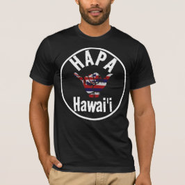 HAPA HAWAII TRIBAL HI Flag SHAKA T-Shirt