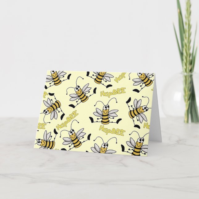 HapBEE Bee Collage Geburtstag Karte (Vorderseite)