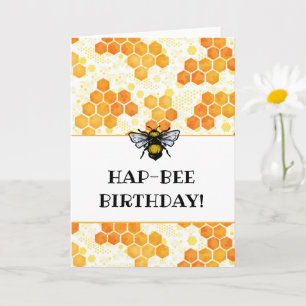 HapBEE Birthday Bumblebee Karte