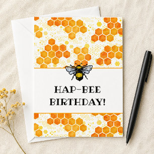 HapBEE Birthday Bumblebee Karte