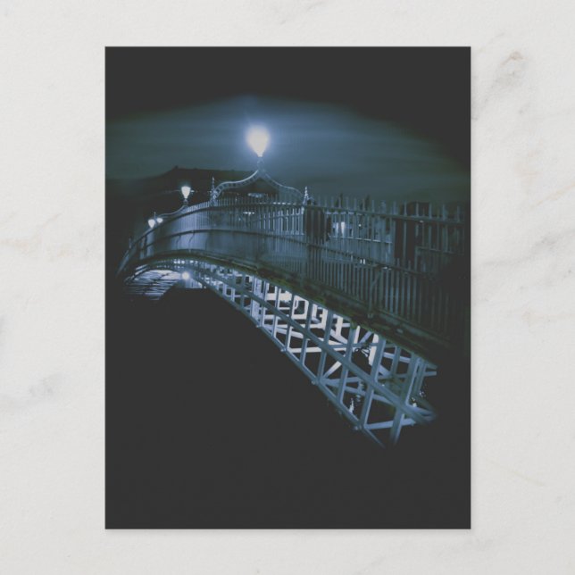 Hapenny bei Nacht II Postkarte (Vorderseite)