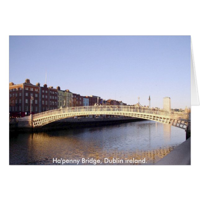 Ha'penny Bridge auf dem Fluss Liffey Dublin Irland (Vorderseite (Horizontal))