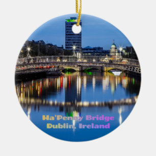Ha'Penny Bridge, Dublin, Irland Keramik Ornament