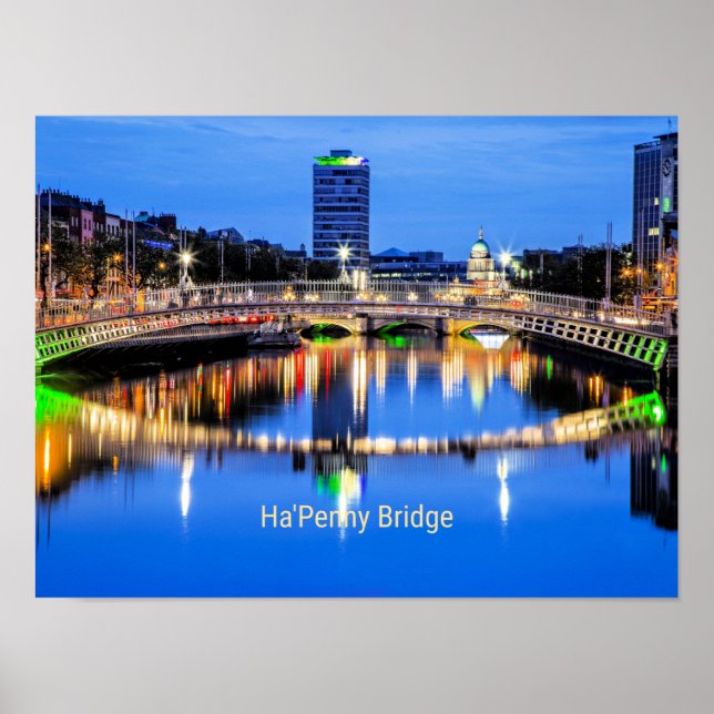 Ha'Penny Bridge, Dublin, Irland Poster (Vorne)