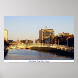 Ha'penny Bridge Dublin Irland Poster