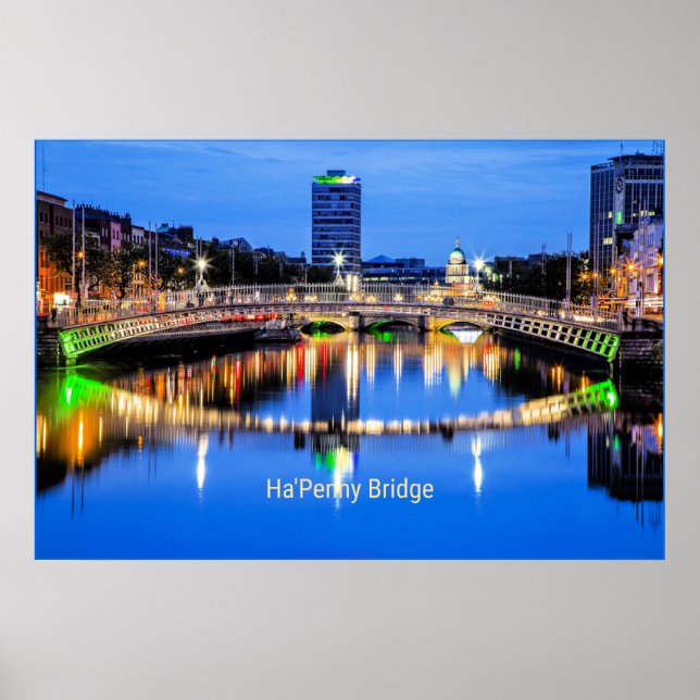 Ha'Penny Bridge, Dublin, Irland Poster (Vorne)