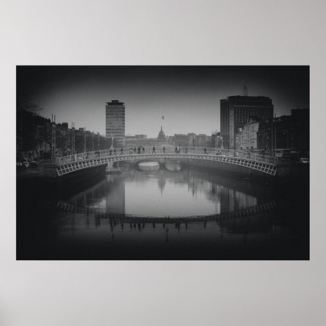 Ha'penny Bridge, Dublin - Leinwand Poster (Vorne)