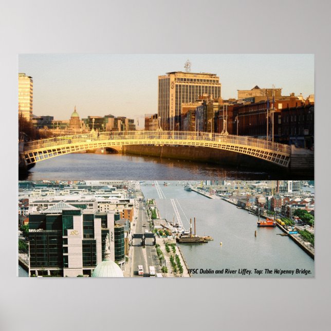 Ha'penny Bridge, Irish Financial Centre Dublin Poster (Vorne)