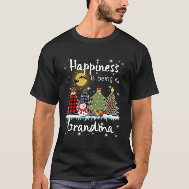 Hapess ist ein Karierter Oma-Baumleopard T-Shirt (Vorderseite)