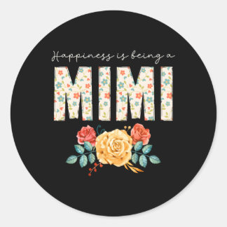 Hapess ist eine Mimi-Blume Oma Runder Aufkleber