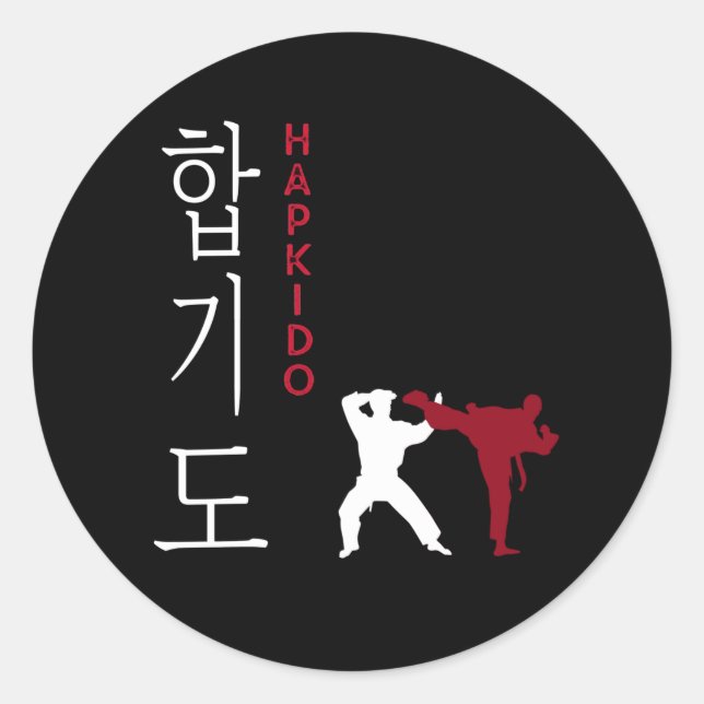 Hapkido Korean Martial Arts Runder Aufkleber (Vorderseite)