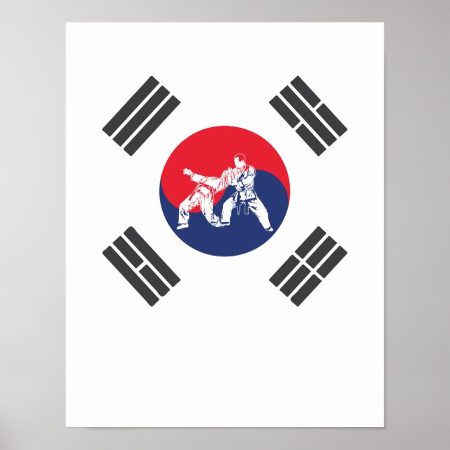 Hapkido Südkorea Holzkunkunst Korea Poster (Vorne)