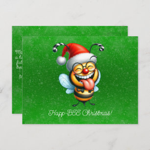 Happ-BEE Christmas Bee Gifts Tree Postkarte