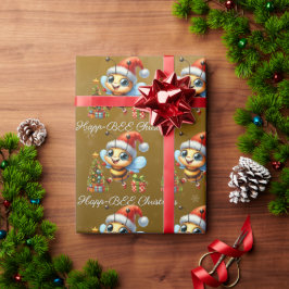 Happ-BEE Christmas Happy Bees Tree Gift Geschenkpapier