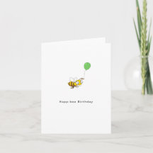 Happ-bee Geburtstag. Geburtskarte