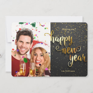 Happ New Year Foto Card Feiertagskarte
