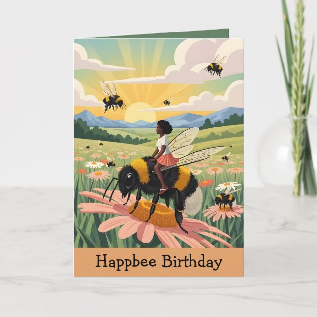 Happbee Geburtstag  Karte (Vorderseite)