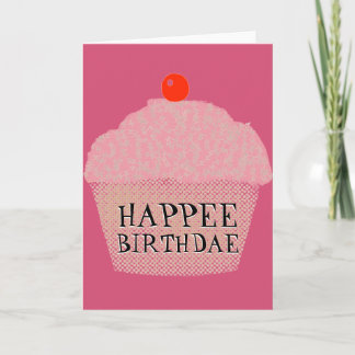 Happee Birthdae Kuchen-Geburtstags-Karte Karte