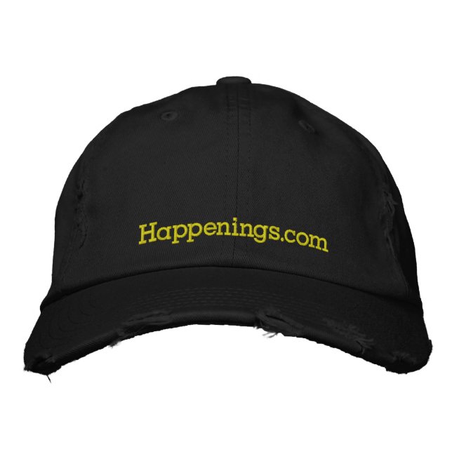 Happenings.com Bestickte Baseballkappe (Vorderseite)