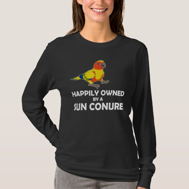 Happiable Pet Parrot Eigentümer Sun Conure T-Shirt (Vorderseite)