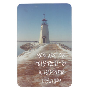 Happier Destiny Inpirationa Lighthouse Fotografie Magnet