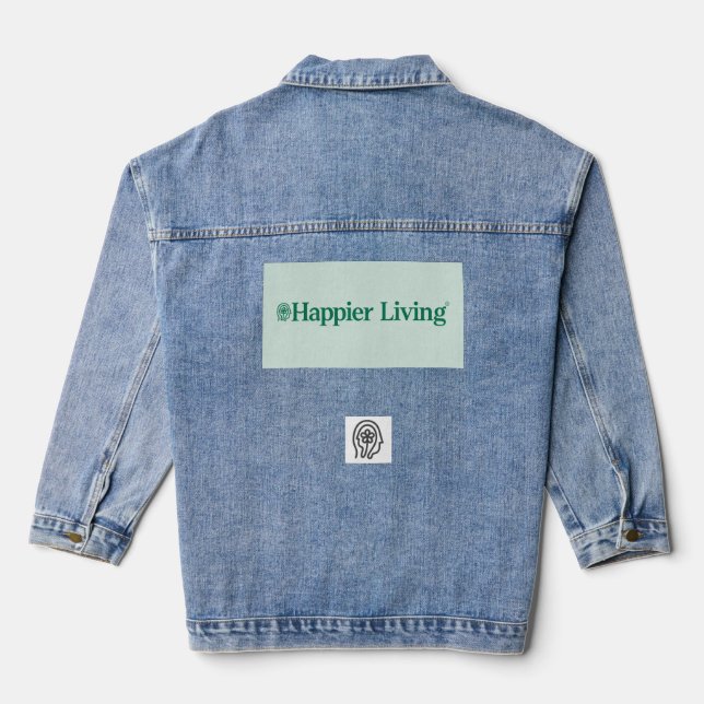 Happier Living Logo Denim Jacket Jeansjacke (Rückseite)