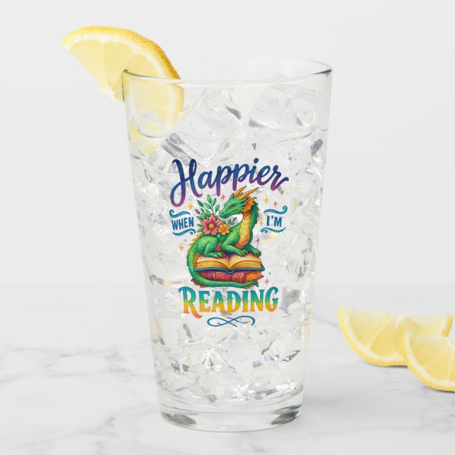 Happier, wenn ich lese glas (Vorderseite Ice)