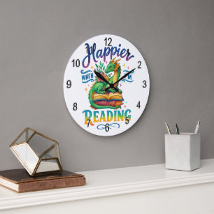 Happier, wenn ich lese große wanduhr