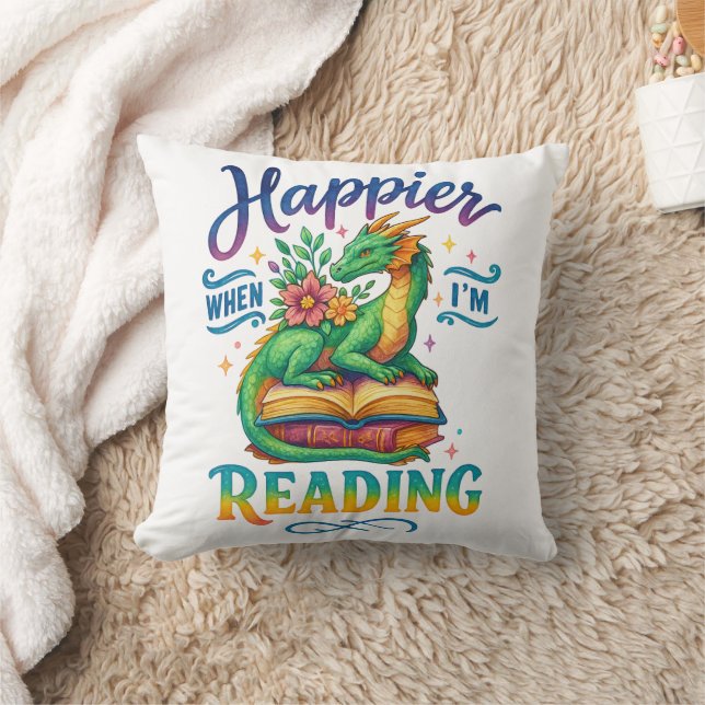 Happier, wenn ich lese kissen (Decke)