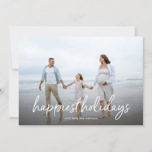 Happiest Holidays hand Schriftliche Weihnachten Fo
