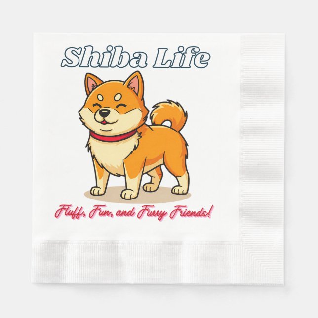Happiest Shiba Inu Dog Serviette (Vorderseite)