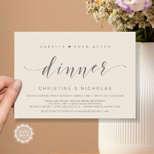 Happiever After, Wedding Elopement Dinner Einladung