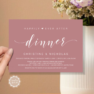 Happiever After, Wedding Elopement Dinner Einladung