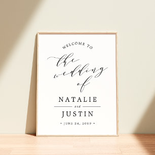 Happil Ever After Wedding Welcome Sign Poster