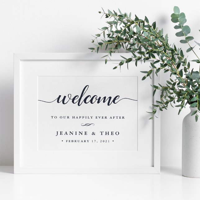 Happil Ever After Wedding Welcome Sign Poster (Von Creator hochgeladen)