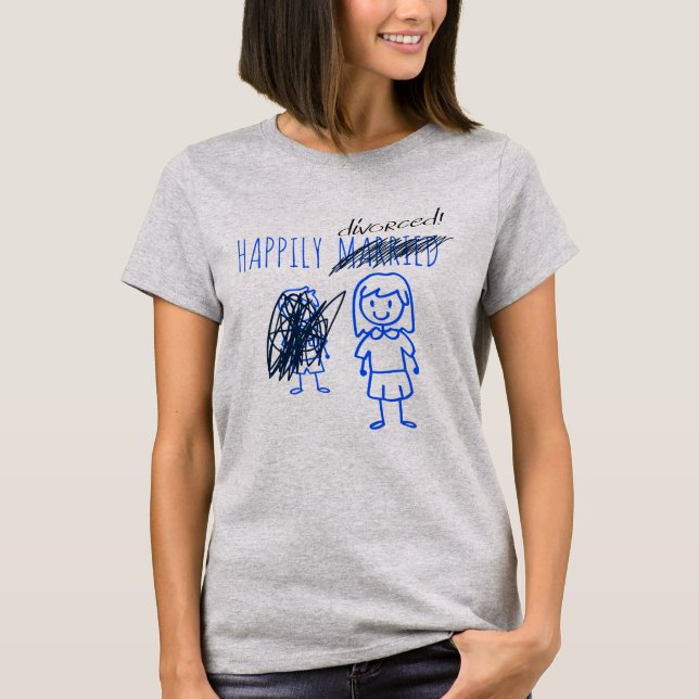 Happily Divorced Woman and Funny Divorcee Women's  T-Shirt (Vorderseite)