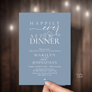 Happily Ever After Dinner Moderne Hochzeitsfeier Einladung