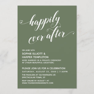 Happily Ever After Hearts Skript Oliven-Empfang Einladung